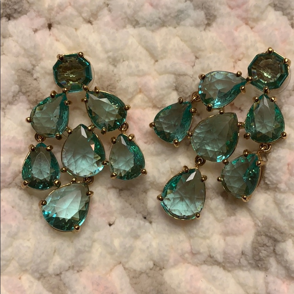 Kate Spade Teal Chandelier Earrings